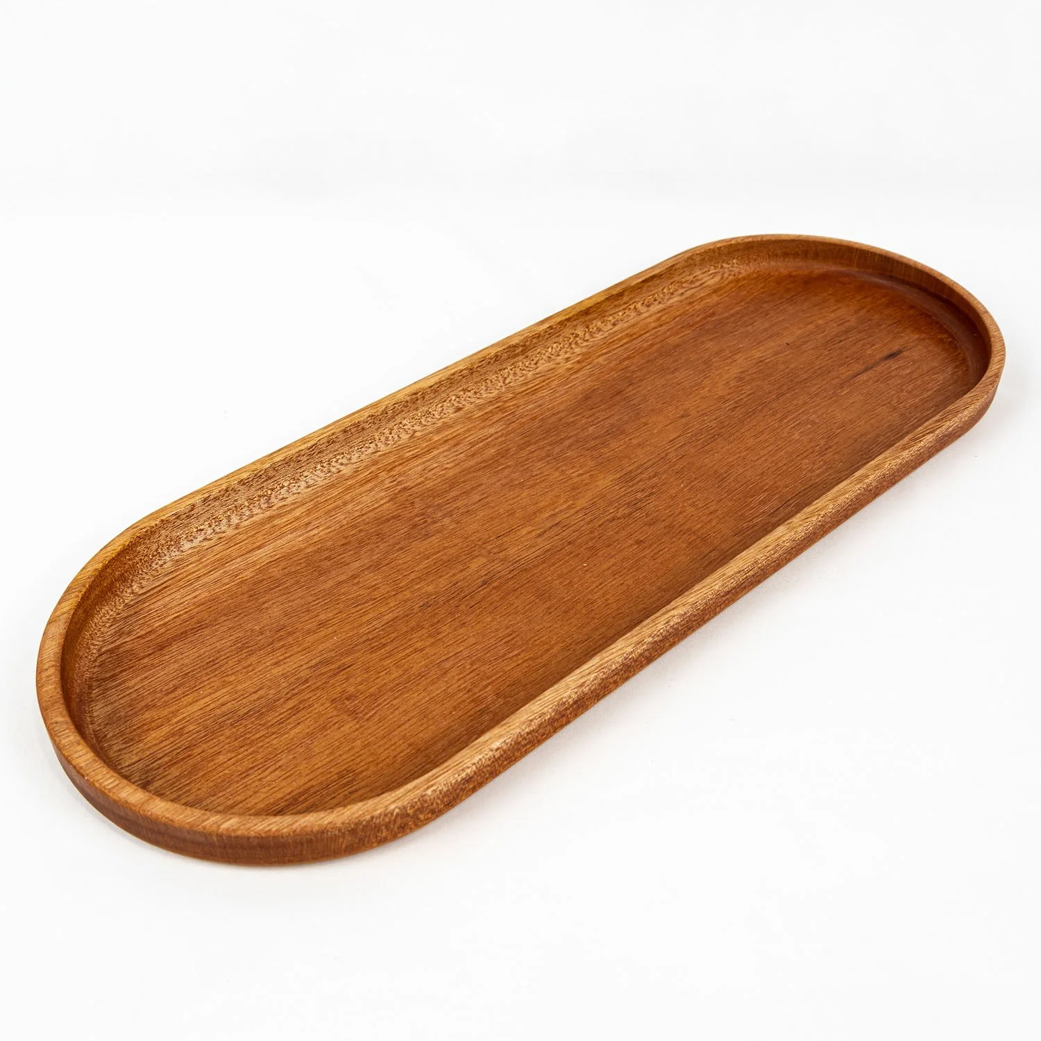 Large Oval Mahogany Wood Trays — T. Weatherhead & Co.